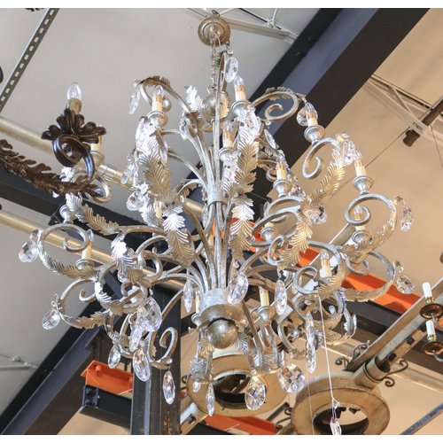 Silver Ornate Leaf Chandelier Silver Ornate Leaf Chandelier