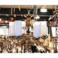 Brass Art Nouveau Light Fixture