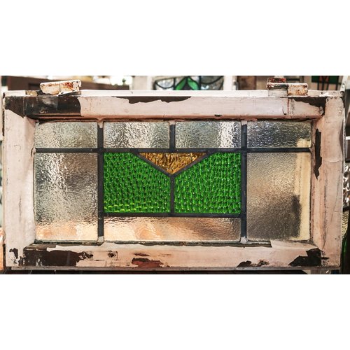 English Stained Glass- Green And Yellow English Stained Glass- Green And Yellow