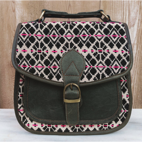 Touch of Pink Leather Satchel
