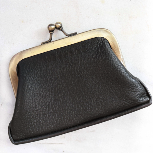 Marshe Black Leather Coin Purse- Marshé Leather Marshe Black Leather Coin Purse- Marshé Leather