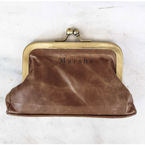Marshe Brown Leather Coin Purse- Marshé Leather Marshe Brown Leather Coin Purse- Marshé Leather