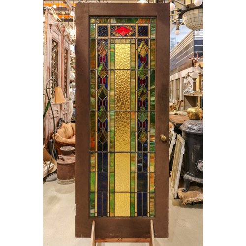 1950's German Artisan Made in Abilene -Stained Glass Door