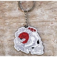 Dead People's Stuff Skull Key chain