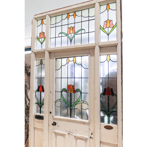 Stained Glass Door, Transom and Sidelights -From England