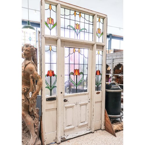 Stained Glass Door, Transom and Sidelights -From England Stained Glass Door, Transom and Sidelights -From England