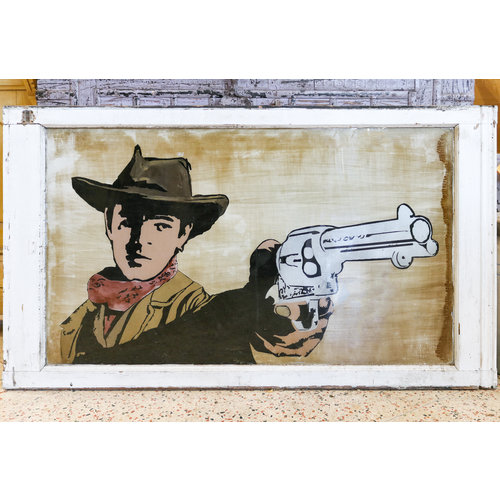 Cowboy & Gun St. Louis Painting Cowboy & Gun St. Louis Painting