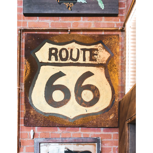 Route 66 Painted Metal Sign from St Louis