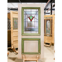 Green & Red Stained Glass Door by D. Abney