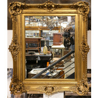 Intricate Gold Mirror with Beveled Mirror