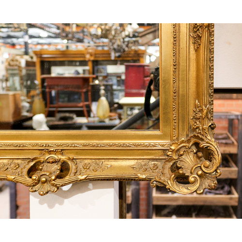 Intricate Gold Mirror with Beveled Mirror