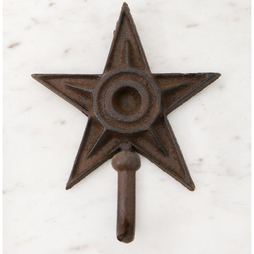 Rustic Iron 5 Point Star Wall Hook