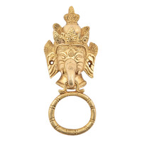 Small Brass Ganesha Door Knocker from India