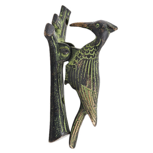 Bronze Woodpecker Door Knocker from India Bronze Woodpecker Door Knocker from India