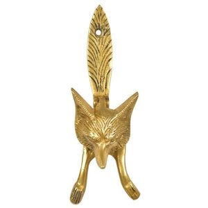 Brass Fox Head Door Knocker From India