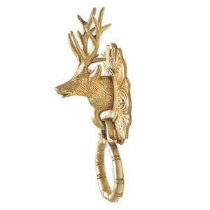 Brass Reindeer Door Knocker from India