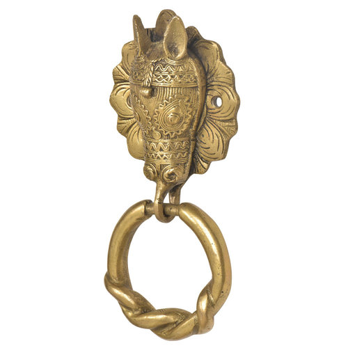 Brass Tribal Horse HeadDoor Knocker from India