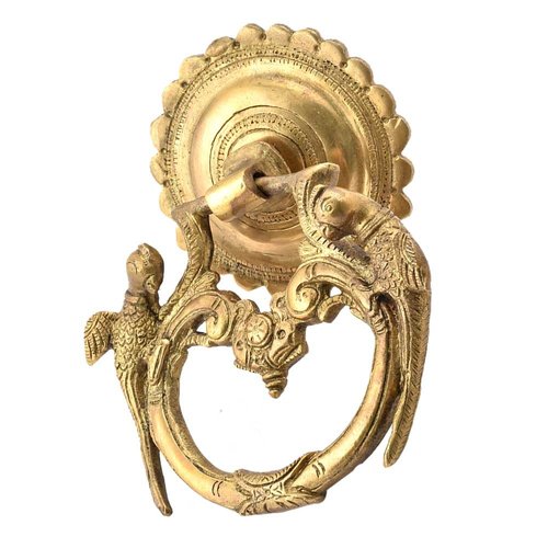 Brass Ring Knocker Parrot Design