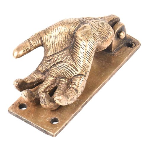 Brass Hand Shaped Door Knocker from India Brass Hand Shaped Door Knocker from India