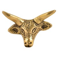Brass Bull Knob from India