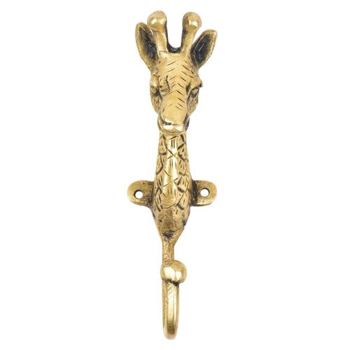 Brass Giraffe Wall Hook from India