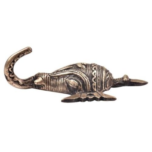 Brass Tribal Elephant Wall hook from India