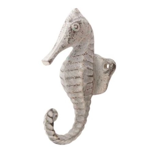 White Seahorse Wall Hook from India