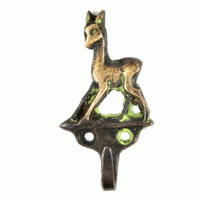Bronze Deer Wall Hook from India