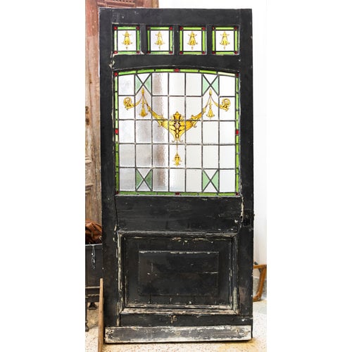 5 Light 1 Panel Stained Glass Door