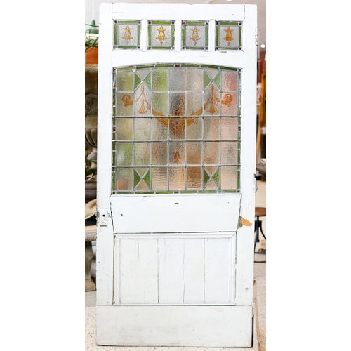 5 Light 1 Panel Stained Glass Door