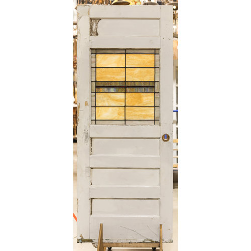 4 Panel Half Glass Door (Stained Glass)