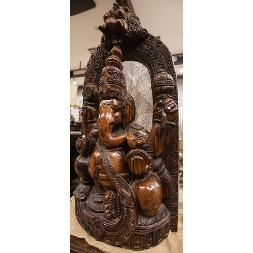 Teak Wood Carving Of Ganesh From Thailand