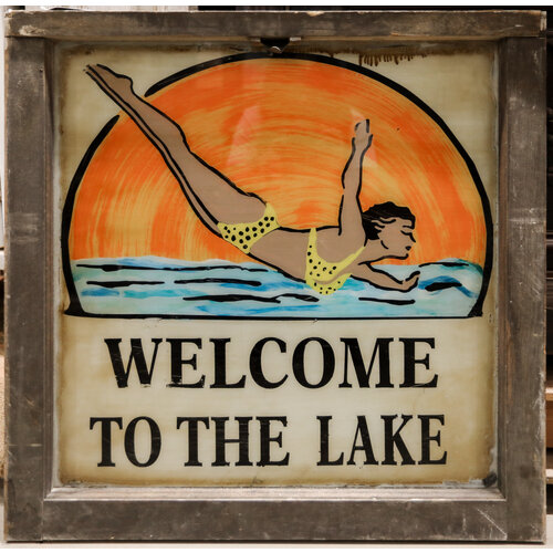 Welcome to the Lake Sign from St Louis Welcome to the Lake Sign from St Louis
