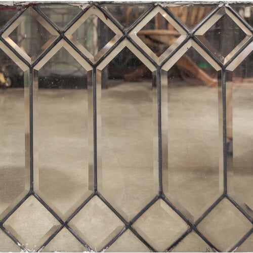 Elongated Diamond Beveled Glass Window