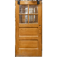 Oak 2 Panel 4 light Door w/ Sliding Hardware