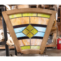 Green Square Stained Glass.