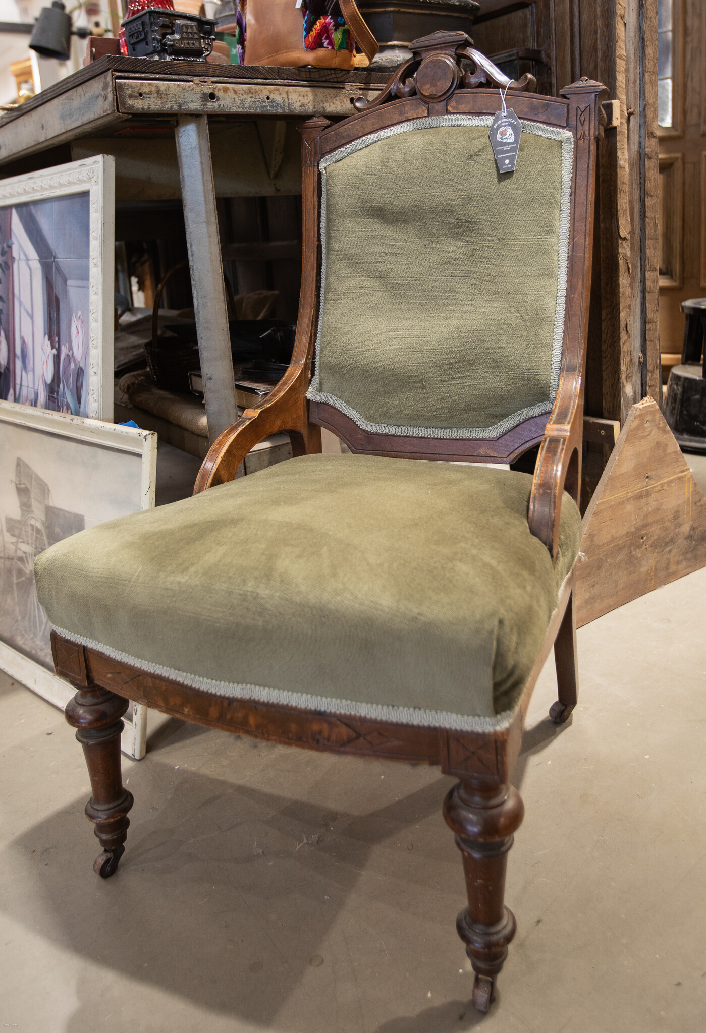 Velvet cheap wood chair