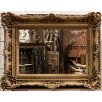 Large Intricate Mirror w/ Beveled Glass