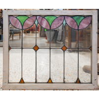 Orange, Green & Purple Stained Glass