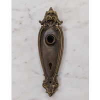 Poured Brass Art Nouveau Escutcheon Pair No.2