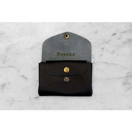 Marshe Black - Leather Coin Purse by Marshé