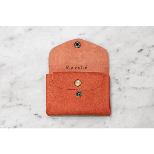 Marshe Orange -Leather Coin Purse by Marshé