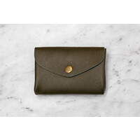 Olive Green - Leather Coin Purse by Marshé