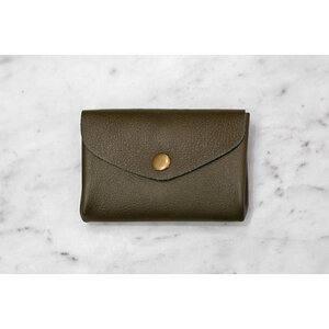 Marshe Olive Green - Leather Coin Purse by Marshé