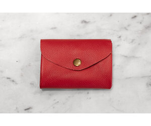 Red leather coin purse shop