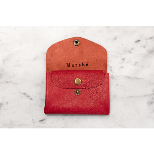 Red - Leather Coin Purse by Marshé