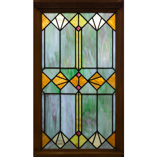 Green Stained Glass Door by D. Abney
