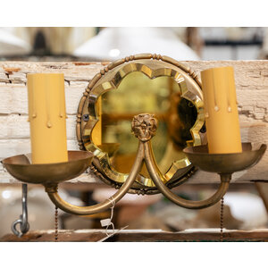 Mirrored Brass Sconce Light Mirrored Brass Sconce Light