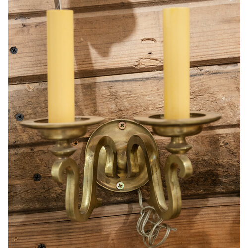 Pair of Brass Sconce Lights