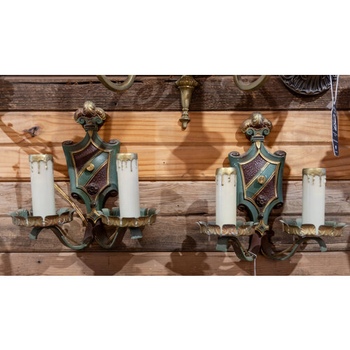 Painted Brass Sconce Light